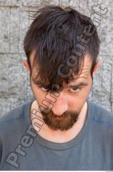 Head Casual Average Bearded Street photo references